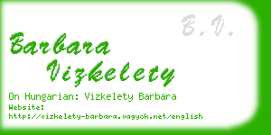 barbara vizkelety business card